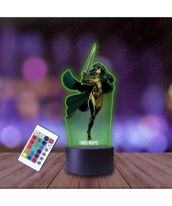 Lampka Nocna 3D LED LAMP z Nadrukiem Gamora Marvel