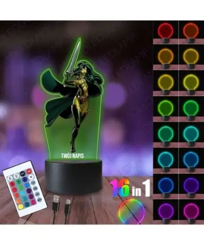 Lampka Nocna 3D LED LAMP z Nadrukiem Gamora Marvel
