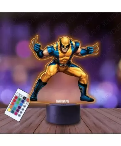 Lampka Nocna 3D LED LAMP z Nadrukiem Wolverine