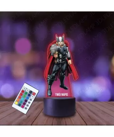 Lampka Nocna 3D LED LAMP z Nadrukiem Thor Marvel