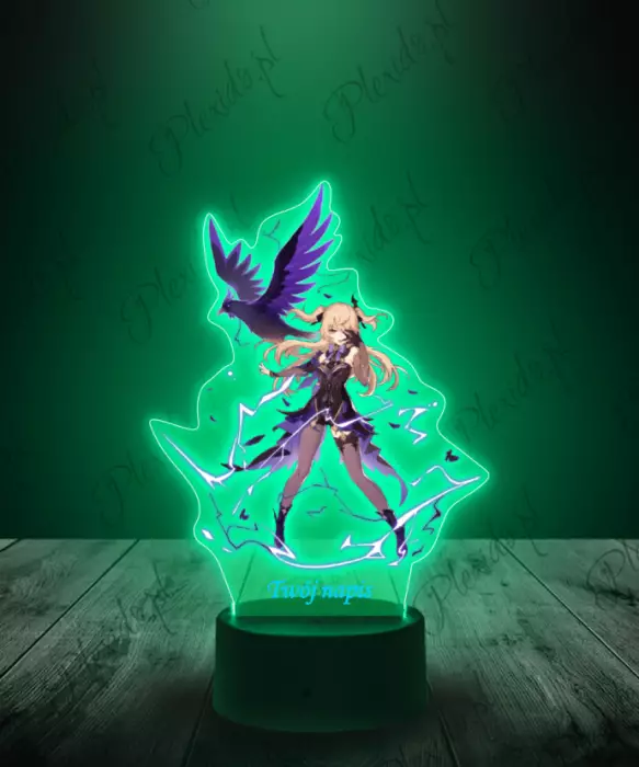 Lampka LED Plexido z Nadrukiem Genshin Impact Fischl