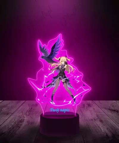 Lampka LED Plexido z Nadrukiem Genshin Impact Fischl
