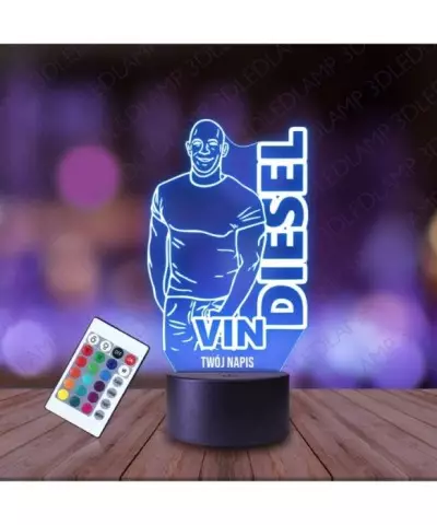 Lampka Nocna 3D LED LAMP Szybcy i Wściekli Vin Diesel