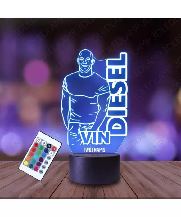 Lampka Nocna 3D LED LAMP Szybcy i Wściekli Vin Diesel