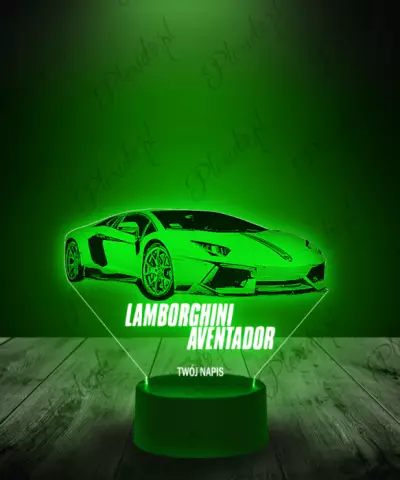 Lampka LED 3D Plexido Auto Lamborghini Aventador