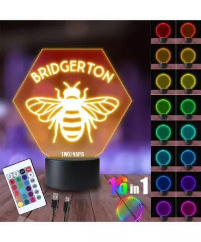 Lampka Nocna 3D LED LAMP Bridgerton