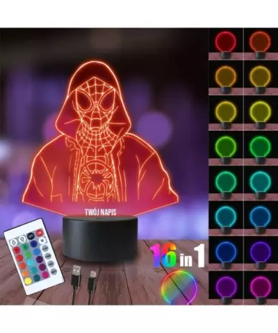 Lampka Nocna 3D LED LAMP Spider-Man Uniwersum