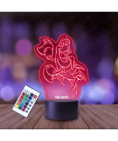 Lampka Nocna 3D LED LAMP Mała Syrenka Sebastian