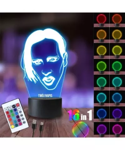 Lampka Nocna 3D LED LAMP Marilyn Manson
