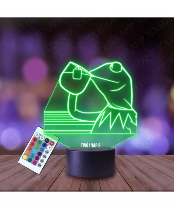 Lampka Nocna 3D LED LAMP Kermit Pijący Herbate Mem