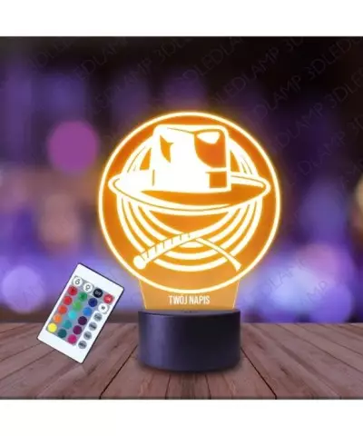 Lampka Nocna 3D LED LAMP Indiana Jones Kapelusz Lasso