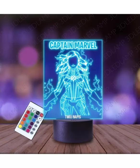 Lampka Nocna 3D LED LAMP Captain Marvel