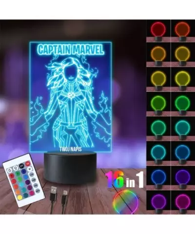 Lampka Nocna 3D LED LAMP Captain Marvel