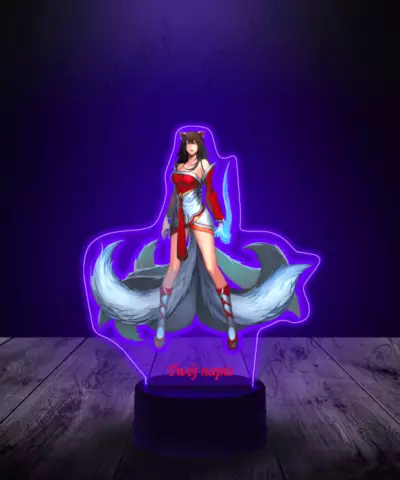 Lampka LED Plexido z Nadrukiem League of Legends Ahri Ogon