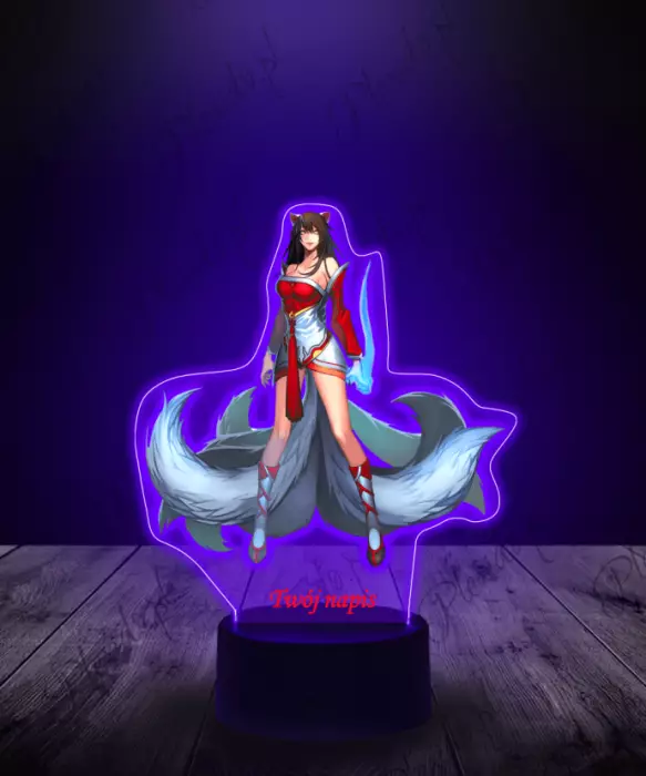 Lampka LED Plexido z Nadrukiem League of Legends Ahri Ogon