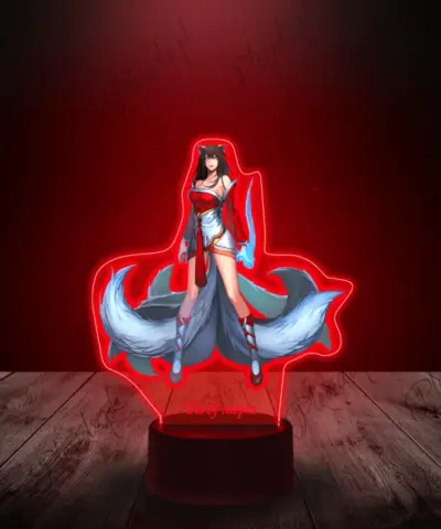 Lampka LED Plexido z Nadrukiem League of Legends Ahri Ogon