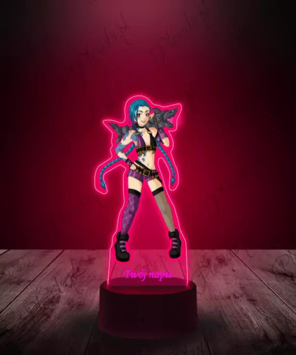 Lampka LED Plexido z Nadrukiem League of Legends Jinx