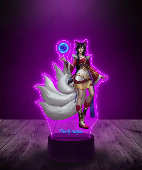 Lampka LED Plexido z Nadrukiem League of Legends Ahri Kula