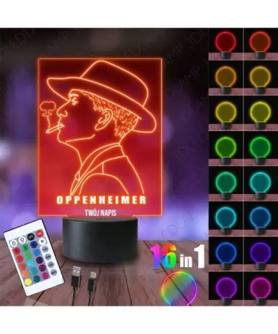 Lampka Nocna 3D LED LAMP Robert Oppenheimer Profil