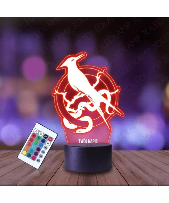 Lampka Nocna 3D LED LAMP Igrzyska Śmierci Ballada Ptaków i Węży