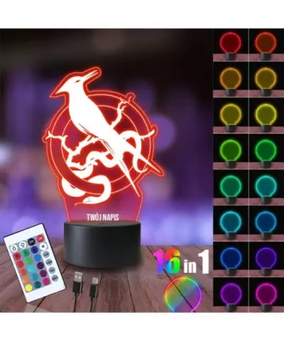 Lampka Nocna 3D LED LAMP Igrzyska Śmierci Ballada Ptaków i Węży