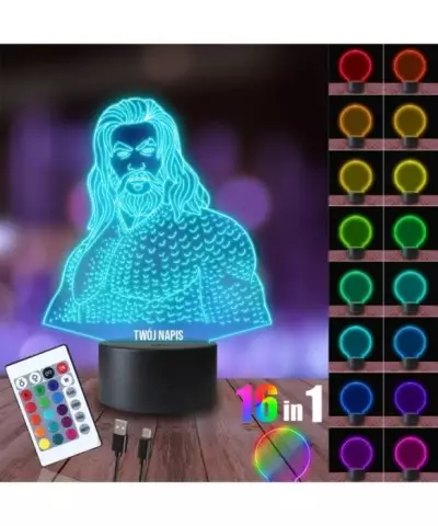 Lampka Nocna 3D LED LAMP Aquaman DC Comics