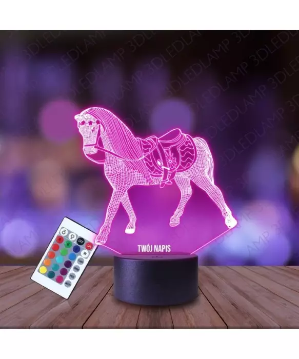 Lampka Nocna 3D LED LAMP Jeździectwo Konik