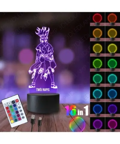 Lampka Nocna 3D LED LAMP Dr. Stone Senku Ishigami