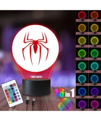 Lampka Nocna 3D LED LAMP Spiderman Uniwersum