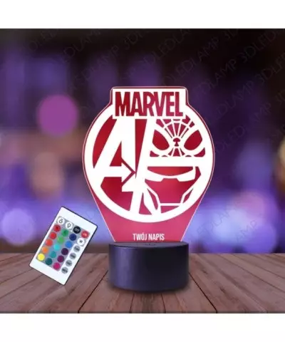 Lampka Nocna 3D LED LAMP Marvel Filmy