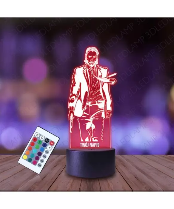 Lampka Nocna 3D LED LAMP Film John Wick