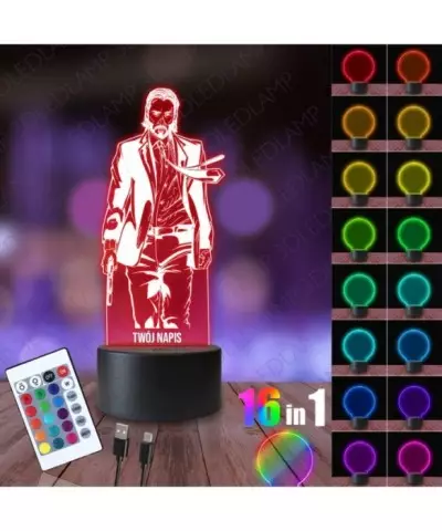 Lampka Nocna 3D LED LAMP Film John Wick