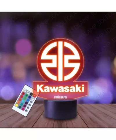 Lampka Nocna 3D LED LAMP Kawasaki Logo