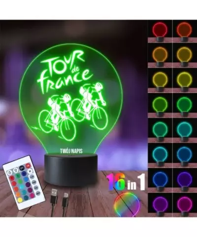 Lampka Nocna 3D LED LAMP Kolarstwo Rowery Tour de France