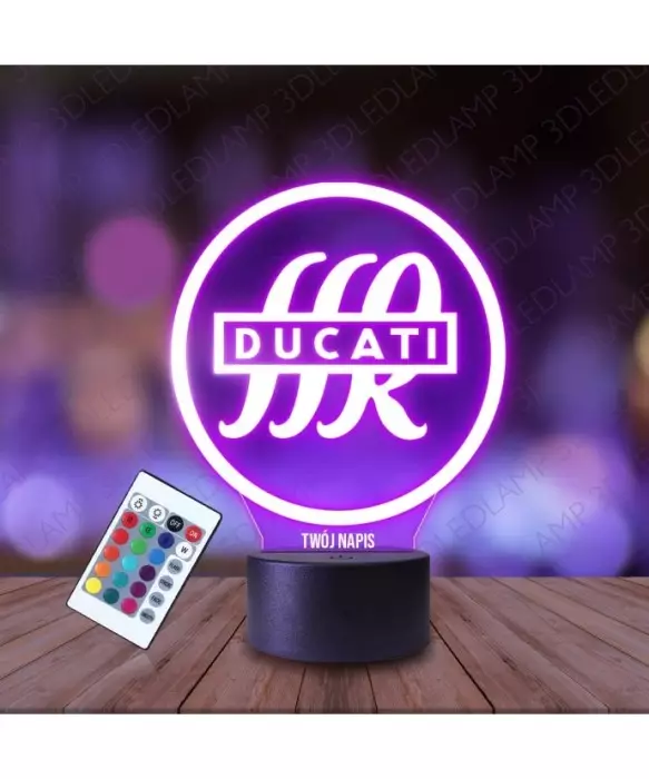 Lampka Nocna 3D LED LAMP Ducati Logo