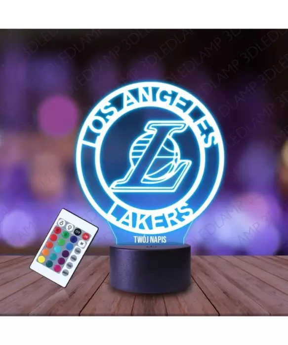 Lampka Nocna 3D LED LAMP Los Angeles Lakers NBA