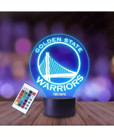 Lampka Nocna 3D LED LAMP Golden State Warrios NBA