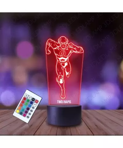 Lampka Nocna 3D LED LAMP The Flash Superbohater
