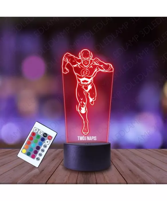 Lampka Nocna 3D LED LAMP The Flash Superbohater