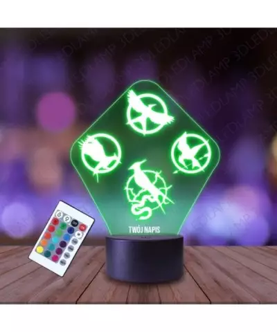 Lampka Nocna 3D LED LAMP Igrzyska Śmierci Znaki