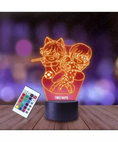 Lampka Nocna 3D LED LAMP Miraculum Chibi