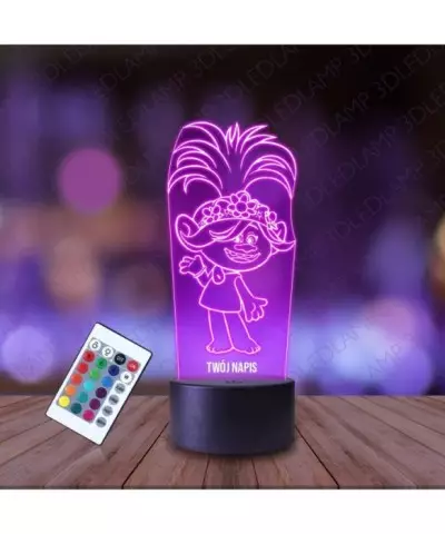 Lampka Nocna 3D LED LAMP Trolle Poppy
