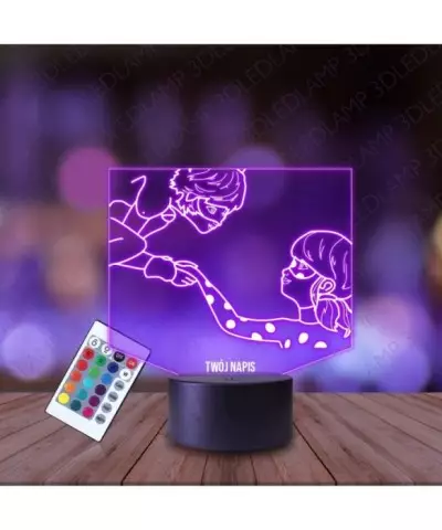 Lampka Nocna 3D LED LAMP Miraculum Bajka