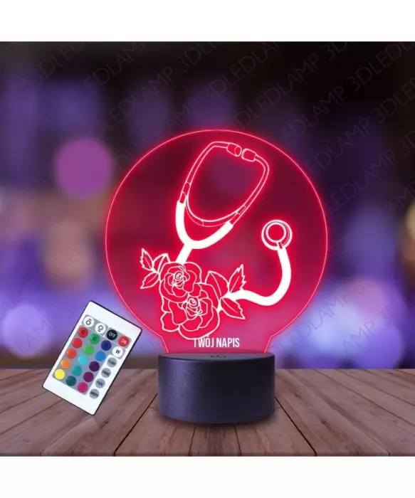 Lampka Nocna 3D LED LAMP Stetoskop Pielęgniarka