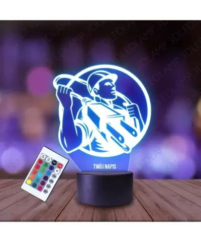 Lampka Nocna 3D LED LAMP Zawód Elektryk
