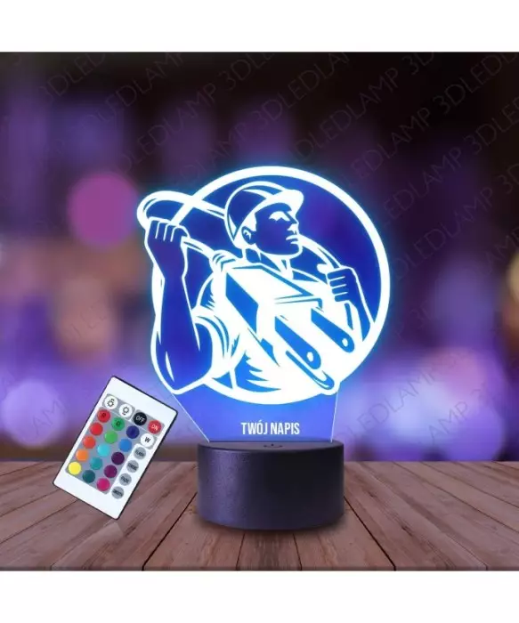 Lampka Nocna 3D LED LAMP Zawód Elektryk