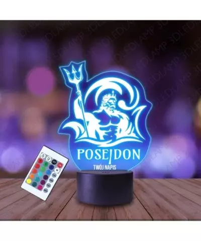 Lampka Nocna 3D LED LAMP Posejdon Bóg Mórz