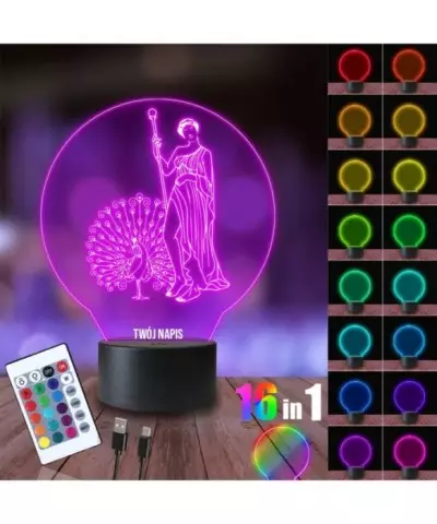Lampka Nocna 3D LED LAMP Hera Bogini