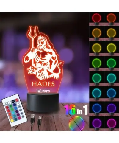 Lampka Nocna 3D LED LAMP Bóg Hades