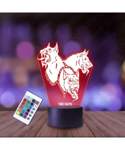 Lampka Nocna 3D LED LAMP Cerberus Pies Hadesa